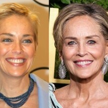 Sharon Stone 2004. i 2024.