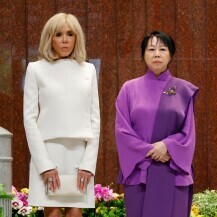 Brigitte Macron i Jane Ittogi na prijemu u Singapuru
