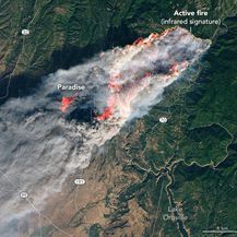 Kalifornijski požar iz svemira (Foto: AFP)