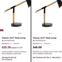 Mjesec dana prije crnog petka, lampa je bila dublo jeftinija
