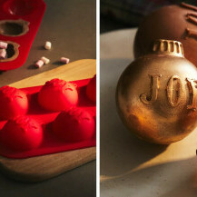 Silikonski kalup u obliku božićne kuglice s ispisanom riječi 'joy' - 6