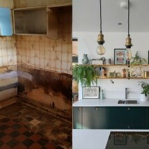 Kuhinja prije renovacije i nakon uređenja