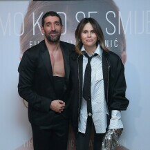 Slavko Sobin i Viktorija Rađa na premijeri filma Samo kad se smijem