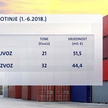 Uvoz i izvoz živih životinja u prvih šest mjeseci 2018. godine (Foto: Dnevnik.hr)