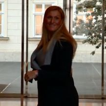 Janica Kostelić ispred Vlade (Foto: Screenshot)