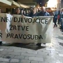 Prosvjed u Zadru (Foto: screenshot Antifjaka)