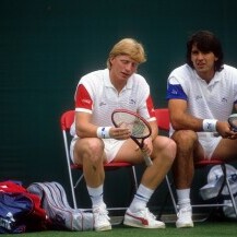 Slobodan Živojinović s Borisom Beckerom na vrhuncu tenisačke slave