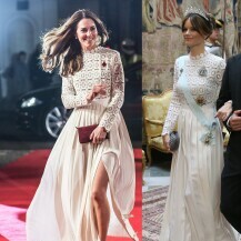 Catherine Middleton 2016. i švedska princeza Sofija 2019. u istoj haljini Self Potraita