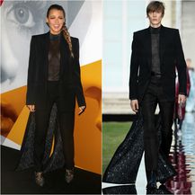 Blake je nosila odijelo i dolčevitu iz muške kolekcije modne kuće Givenchy