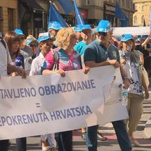 Učitelji održali prosvjed (Foto: Dnevnik.hr)