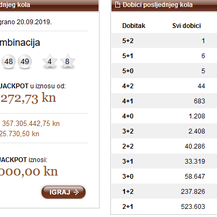 Eurojackpot (Foto: Hrvatska Lutrija/Screenshot)