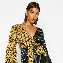 Boohoo bluza točkastog i leopard uzorka - 2