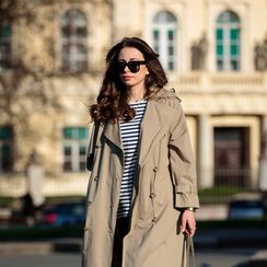 Street style Andree Vukše u kožnatim tajicama