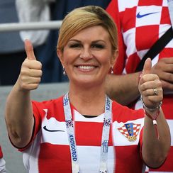 Predsjednica je često bila u navijačkim bojama