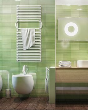 Kupaonice sa zidnim pločicama u boji - 3