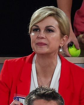 Kolinda Grabar-Kitarović na meču između Donne Vekić i Anne Karoline Schmiedlove