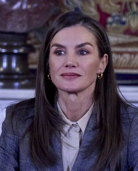 Kraljica Letizia u odijelu i cipelama s debelom petom - 7