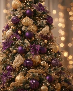 Ljubičasto-zlatni Božić