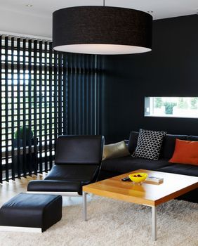 Crna boja u uređenju dnevnog boravka - 5