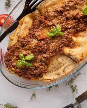 Zapečene palačinke s mesom