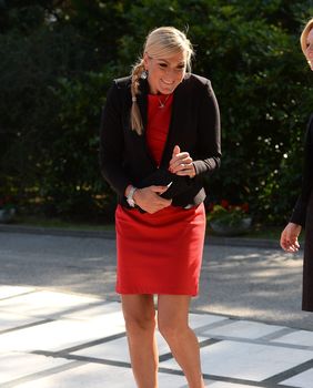 Janica Kostelić na svečanom prijemu povodom Dana državnosti 2015.