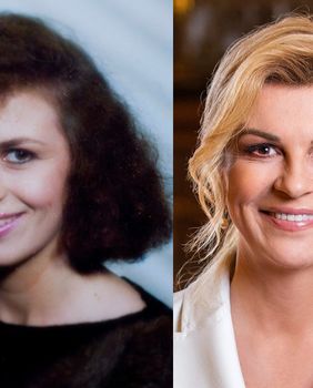 Kolinda Grabar-Kitarović kao brineta i plavuša