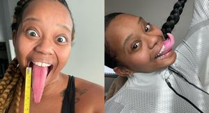 Rekorderka za najdulji jezik Chanel Tapper