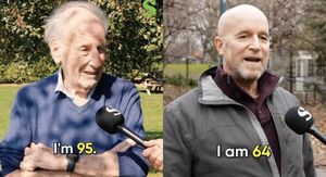 Starac i stariji čovjek kako odgovaraju na pitanja