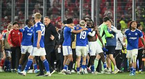 Igrači Strasbourga slave