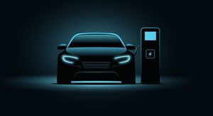 Punjenje električnog automobila, ilustracija