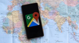 Karta svijeta i aplikacija Google Maps