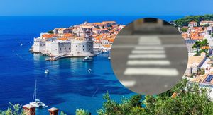 Dubrovnik i nacrtani pješački prijelaz