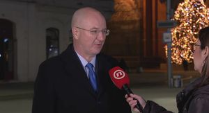 Mario Radić i Marina Bešić Đukarić, reporterka Dnevnika Nove TV