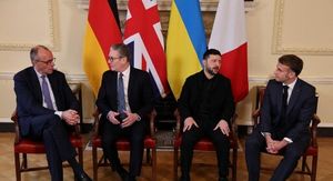 Ukrajinski predsjednik Volodimir Zelenski na sastanku s ključnim čelnicima Europe - 1