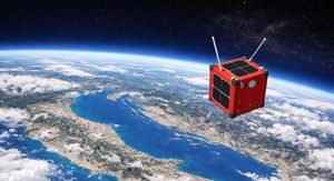 Satelit CroCube u orbiti, ilustracija
