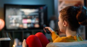 Gledanje televizije, ilustracija