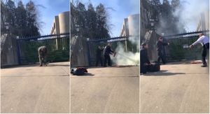 Američki vojnik se zapalio ispred izraelskog veleposlanstva