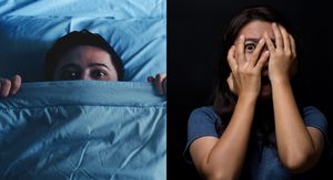 Strah od mraka i prestravljeni muškarac i žena