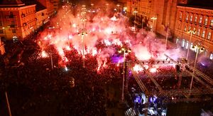 Doček rukometaša na Trgu bana Jelačića