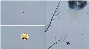 Ukrajinski F-16 ruši ruski dron Geran-2