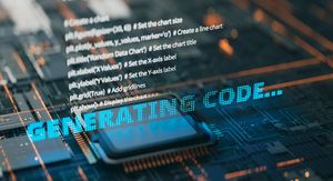 AI generira kod. ilustracija