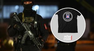 Pripadnik SIPA-e i majica HOS-a