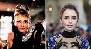 Audrey Hepburn i Lily Collins