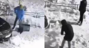 Svađa oko parkinga u snijegu
