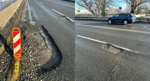 Oštećenja na Aveniji Većeslava Holjevca