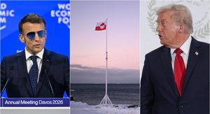 Macron, Grenland, Trump