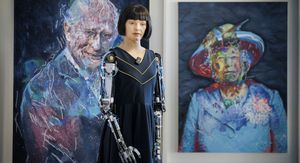 AI portret kralja Charlesa III. i Ai-Da