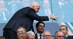 Infantino, Al-Khelaifi, Čeferin