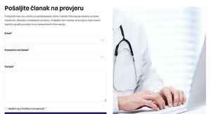 Web stranica portala Medicinski potvrđeno