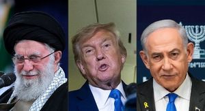 Ali Khamenei, Donald Trump i Benjamin Netanyahu